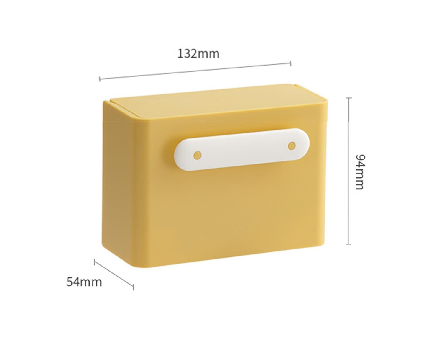 Waterproof Soap Box Detachable HIPS Wall Mountable Soap Draining Rack for Daily Use-Yellow