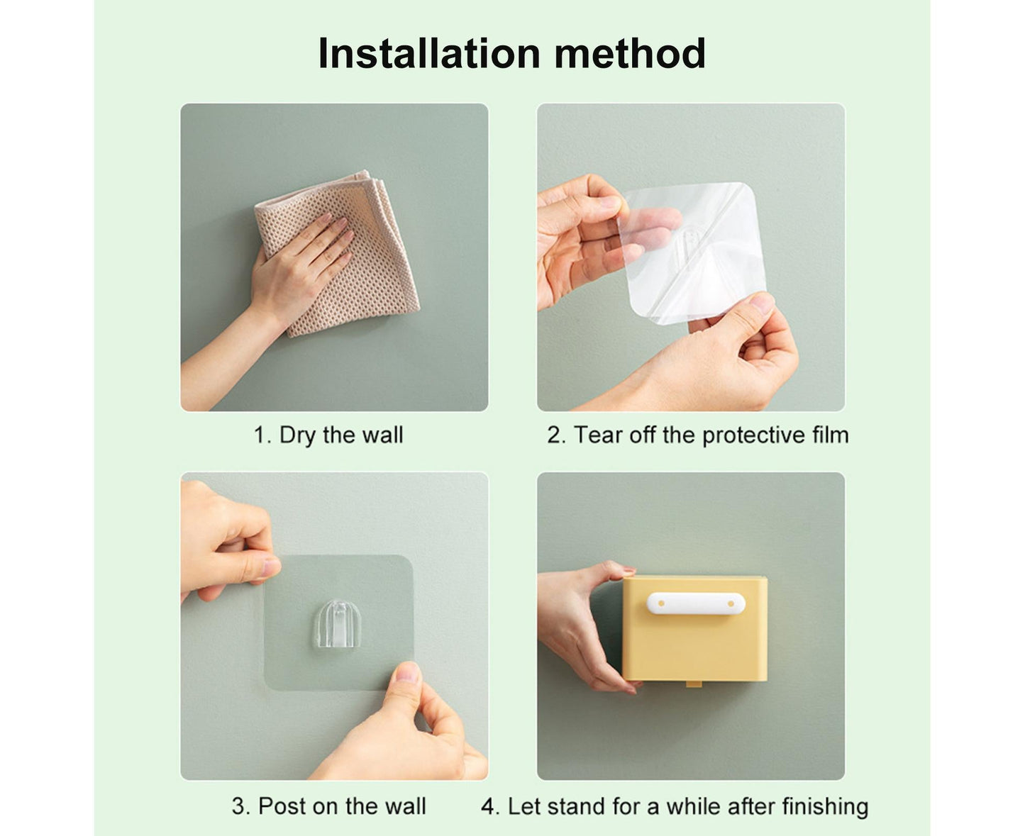 Waterproof Soap Box Detachable HIPS Wall Mountable Soap Draining Rack for Daily Use-Yellow