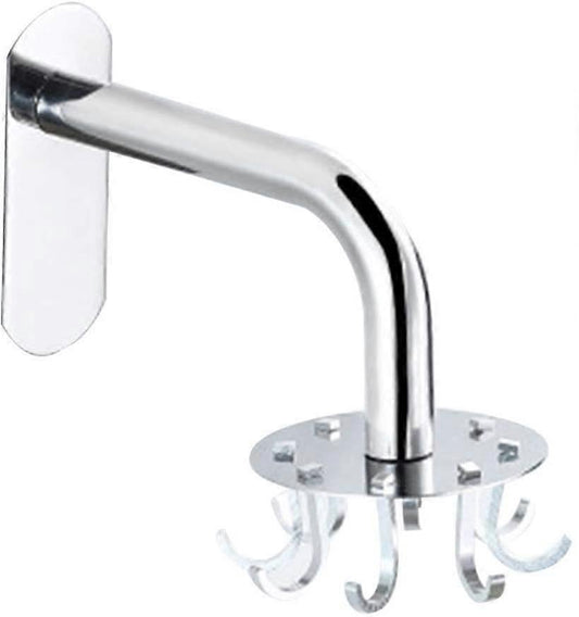 Kitchen Utensil Holder 360 Rotating Storage Hook, 8 Under Cabinet Hooks Kitchen Utensil