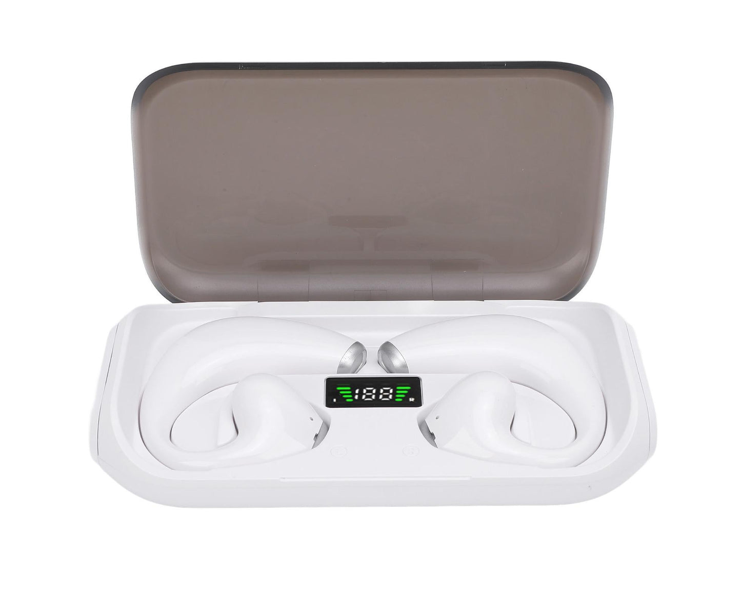 Bluetooth Translation Earbuds with APP Support 144 Languages Real Time Language Translator for Android Device White