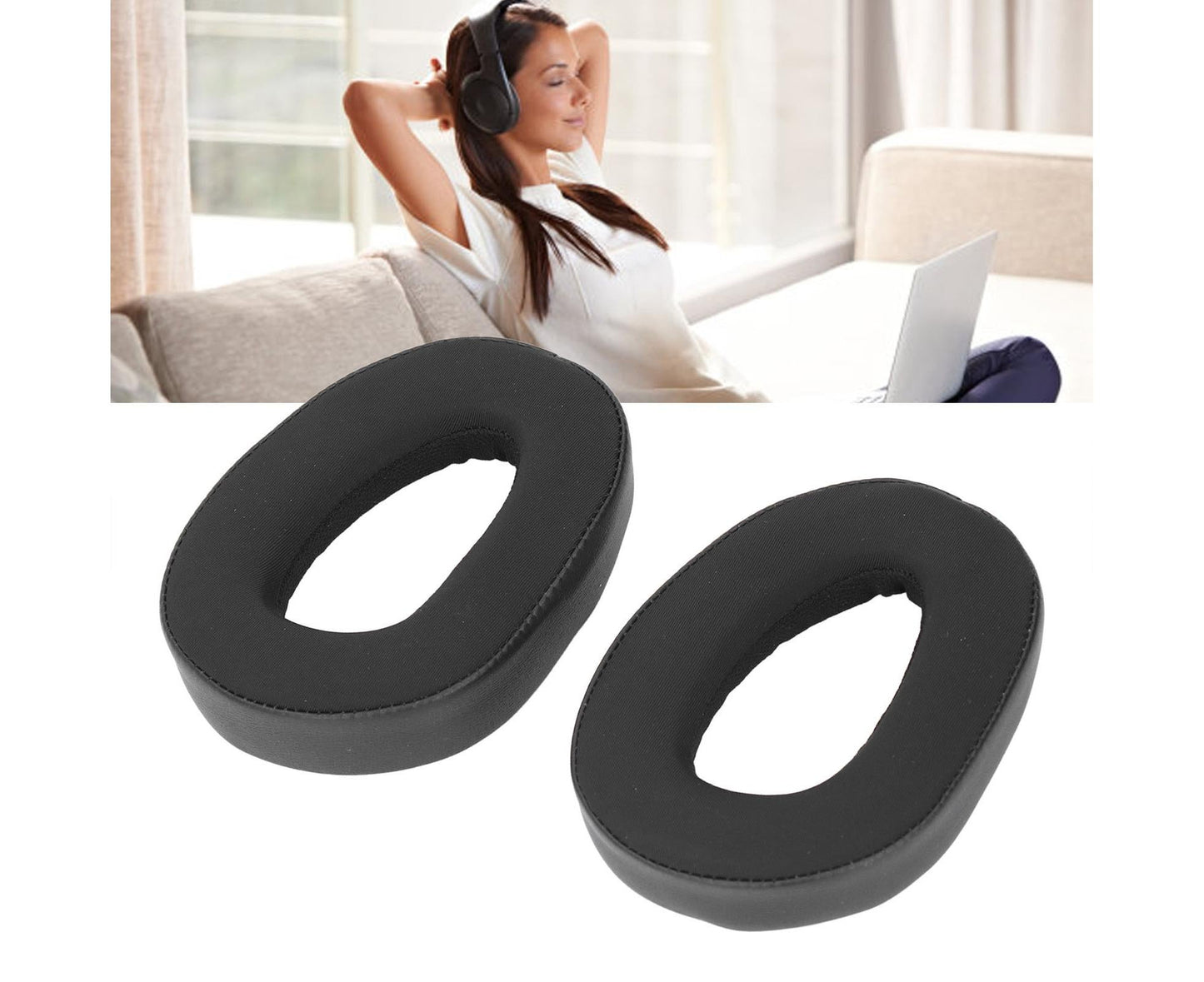 Cooling Gel Ear Pads Memory Sponge Cushions Replacement Accessories for EPOS H3 PRO Hybrid Headphone