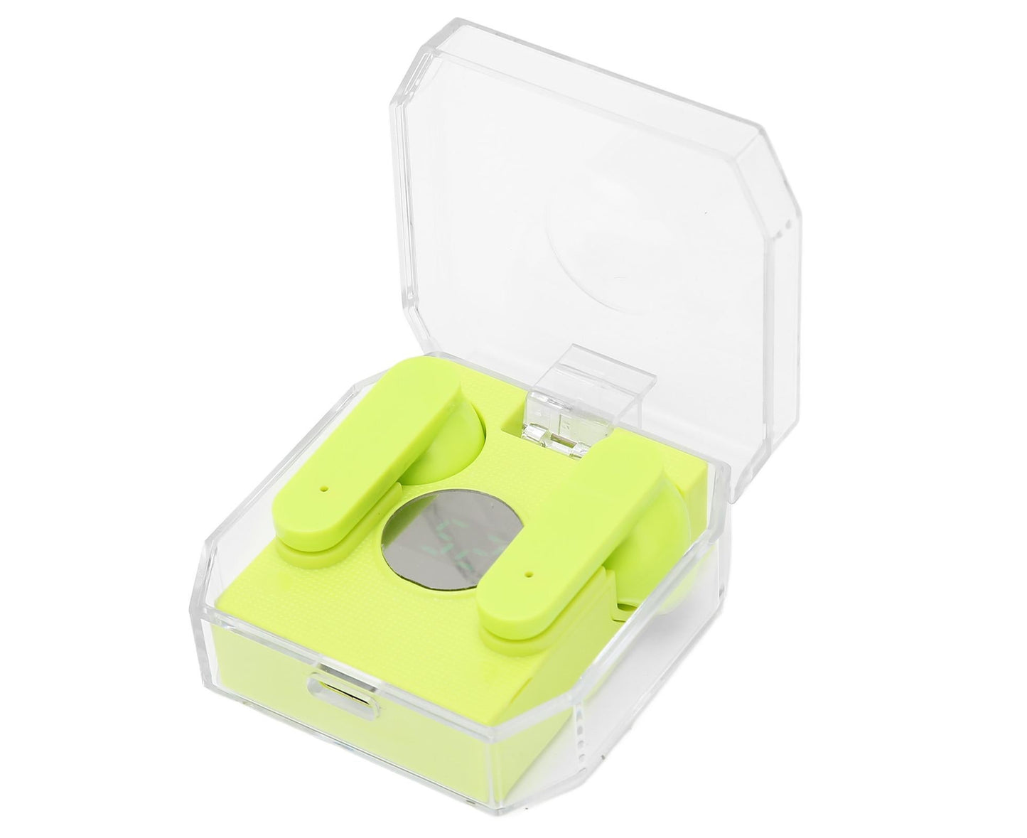 Smart Voice Translator Earbuds Support 144 Languages Online Translation Power Display Translating Headset for Traveling Green