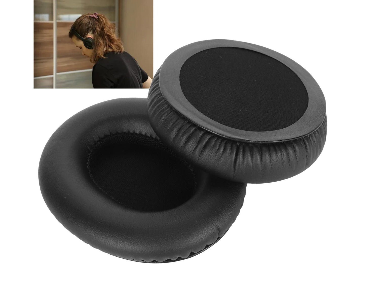 Replacement Ear Pads Professional Protein Leather High Elasticity Comfortable Headphone Cushions for Mpow 059