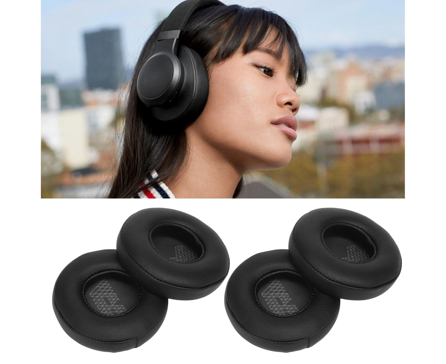 2 Pairs Ear Pads Professional Protein Leather Comfortable Replacement Cushion for 400BT 460NC