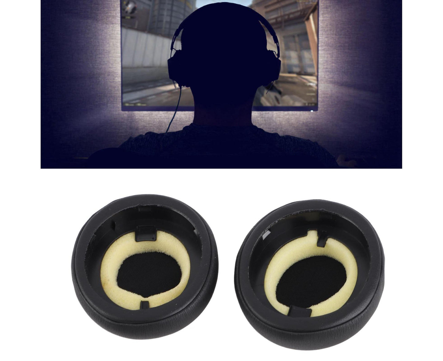 Headphone Earpads Professional Protein Leather Replacement Ear Pad Cushions for ELITE 45h Headphones
