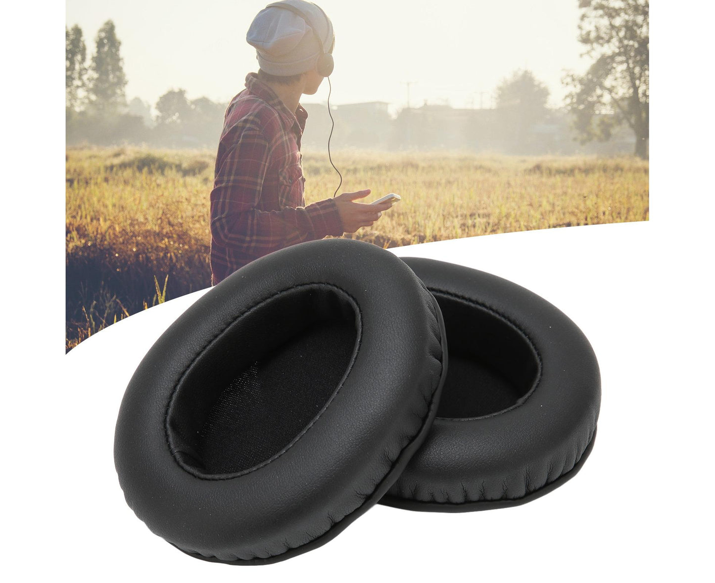 Ear Pad Professional Upgraded Protein Leather Headset Cushion Replacement for ASUS ROG STRIX Fusion 300 500 700