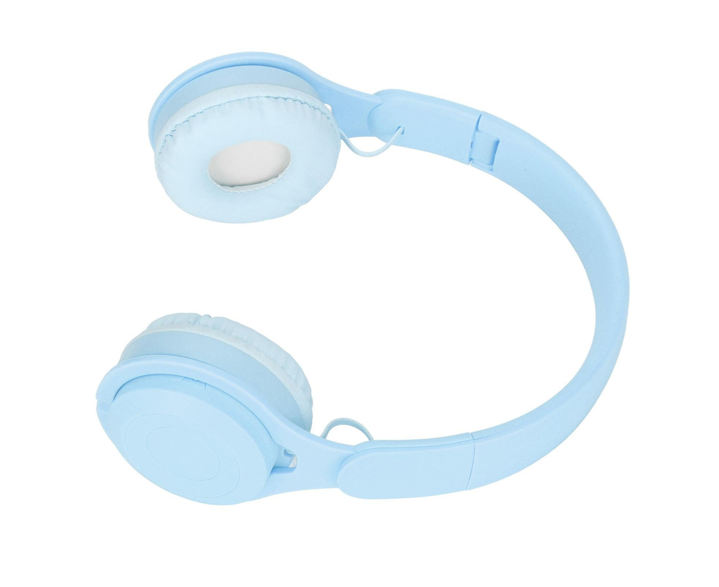 Y08 babies Headphone Macaron Stylish Stereo Sound Foldable Plug in Card Bluetooth Over Ear Headphones Blue
