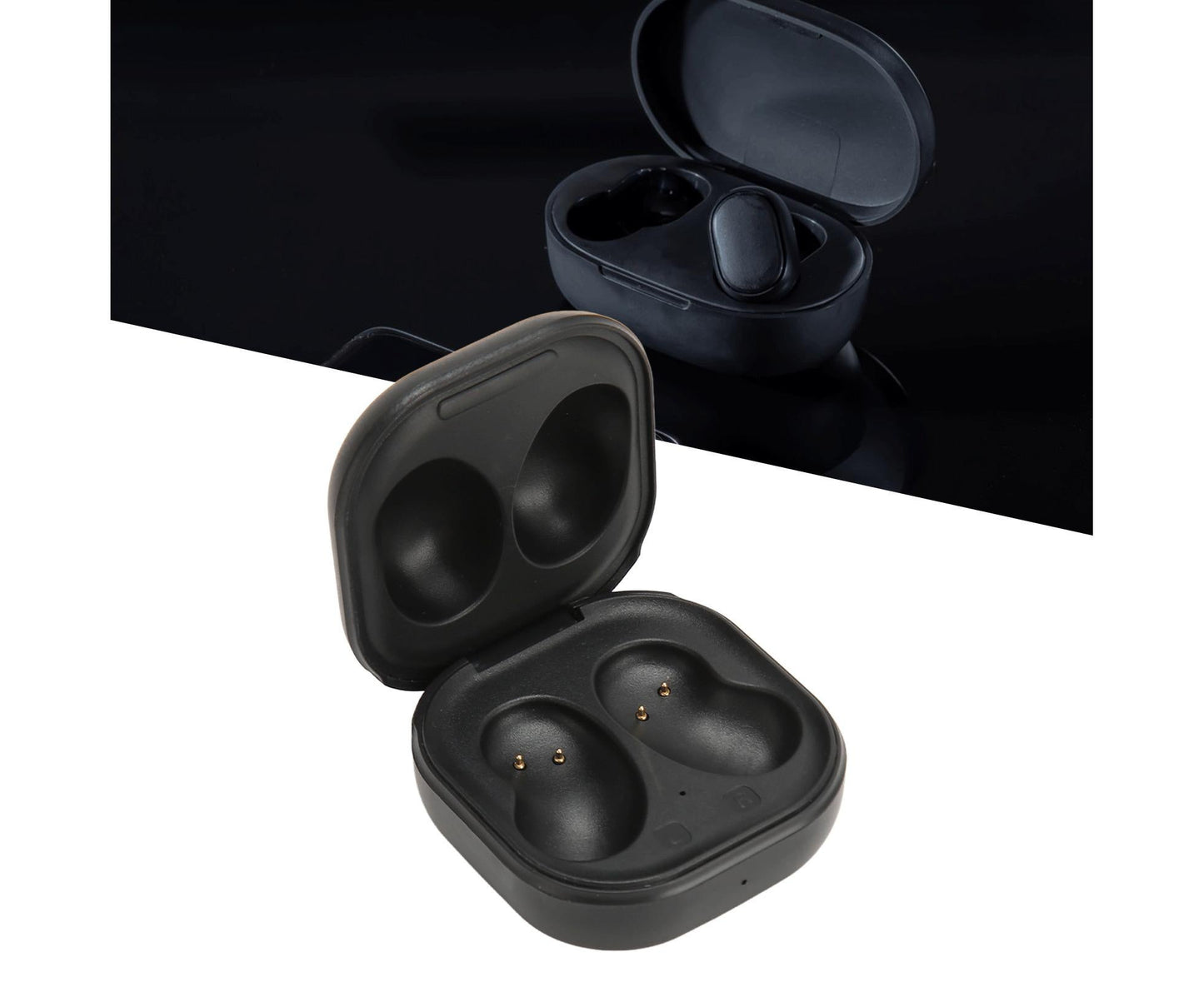 Charging Case Replacement 600mAh USB C Wired Earbuds for Galaxy Buds Live SM R180 Black
