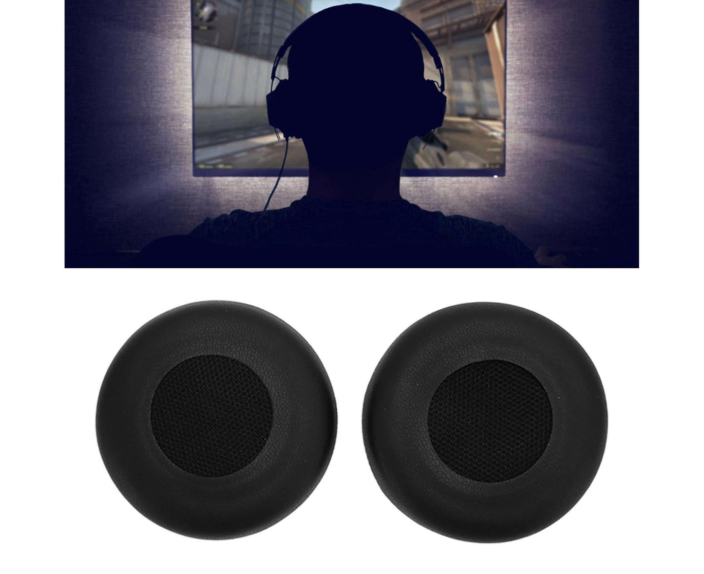 Replacement Earpads Professional Protein Leather Headphone Ear Cushions for Jabra Evolve 20 20se 30 30II 40 65 65+
