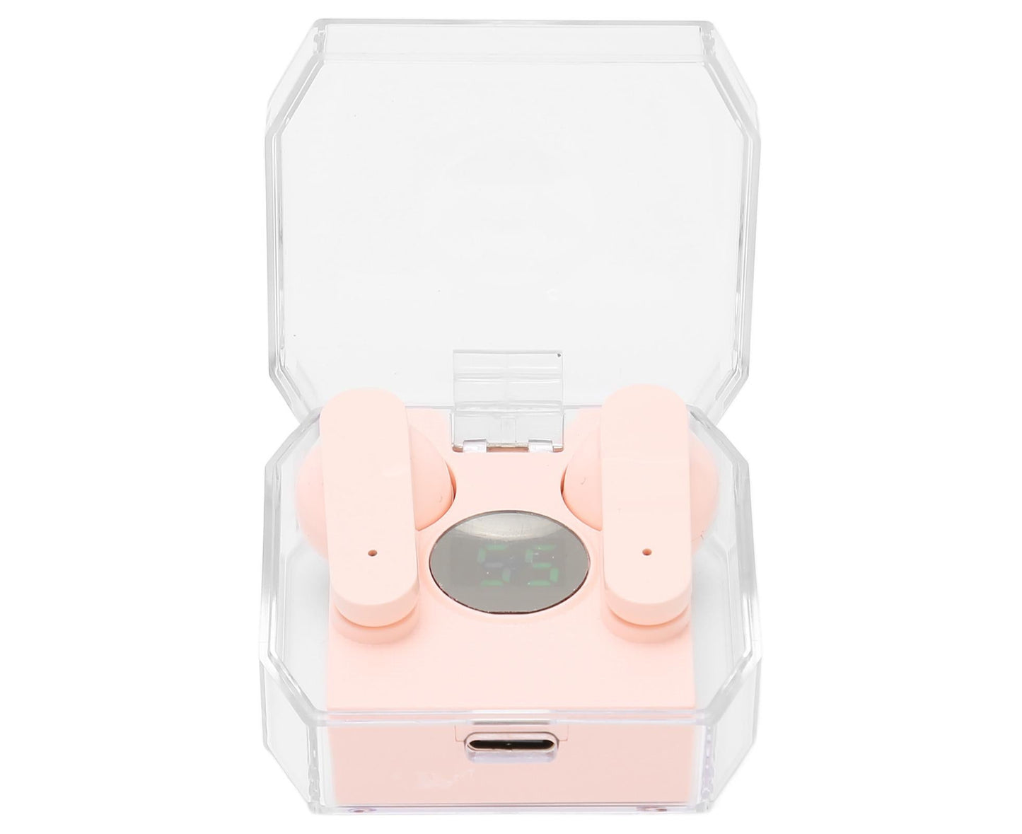 Smart Voice Translator Earbuds Support 144 Languages Online Translation Power Display Translating Headset for Traveling Pink