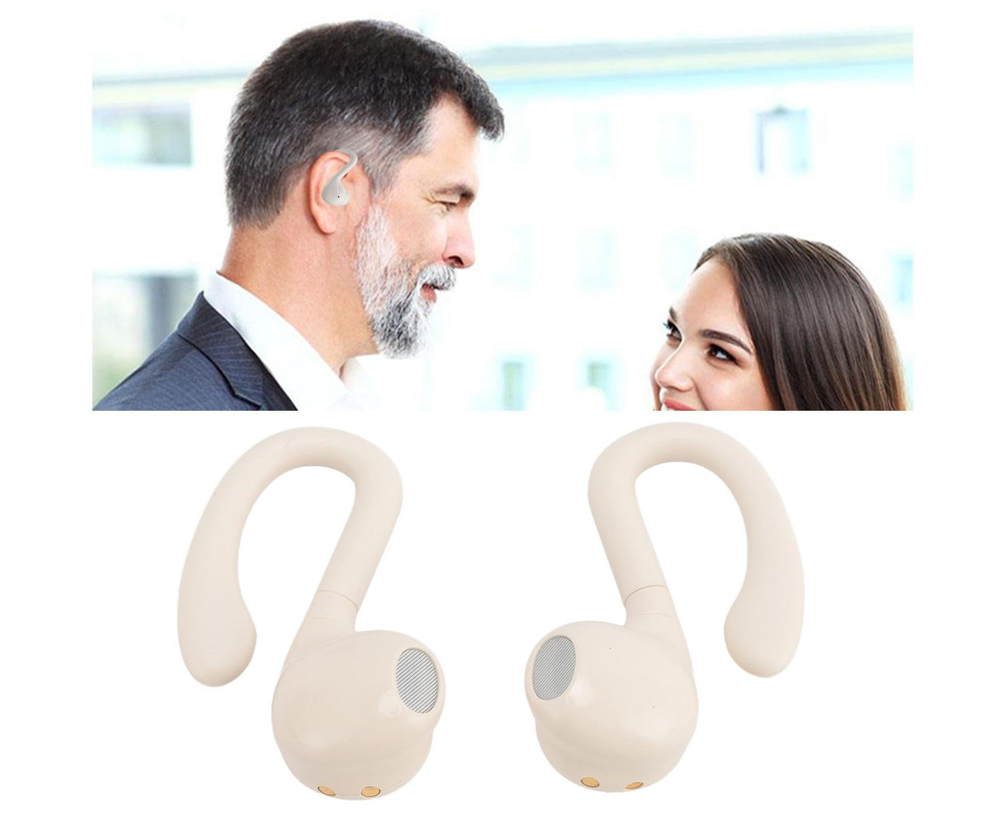 Language Translator Earbuds 144 Online Translation Languages Bluetooth 5.3 Device with APP for Android Music Playback Call White