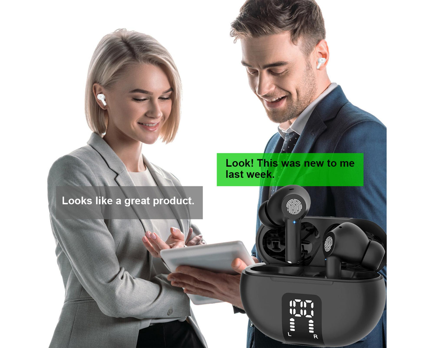 Translator Earbuds Real-Time Language Headphones with BT Connectivity Translation in Over 100 Languages Standby Time Approx Hours