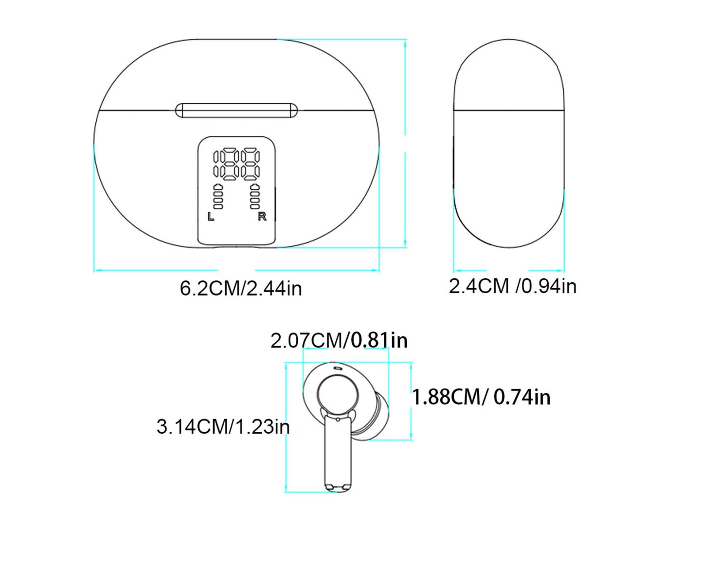 Translator Earbuds Real-Time Language Headphones with BT Connectivity Translation in Over 100 Languages Standby Time Approx Hours