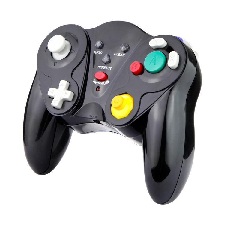 Wireless Game Controller for GC - 2.4Ghz Gamepad with Turbo & Vibration - Compatible with GC Console - Black