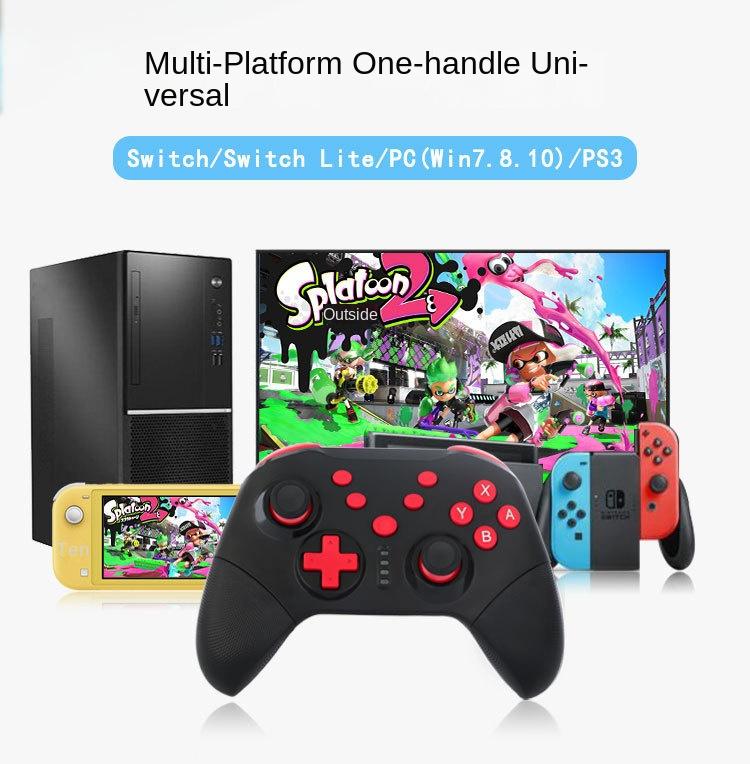 Wireless Game Controller for Switch,PC,Android & PS3 - Pro Gaming Gamepad with Bluetooth,Turbo & Vibration - White Black