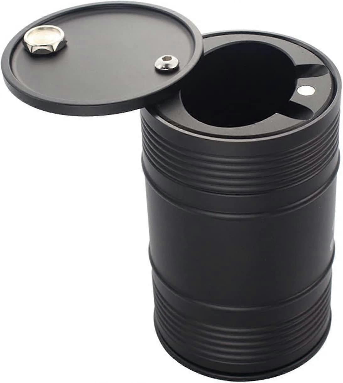 Interior accessories PRECISION WORK Car Ashtray Fit For Car Oil Barrel Metal Ash Tray In Car Ashtrays Cup Holder Fit For Auto Accessories Interior Dec