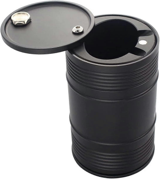 Interior accessories PRECISION WORK Car Ashtray Fit For Car Oil Barrel Metal Ash Tray In Car Ashtrays Cup Holder Fit For Auto Accessories Interior Dec