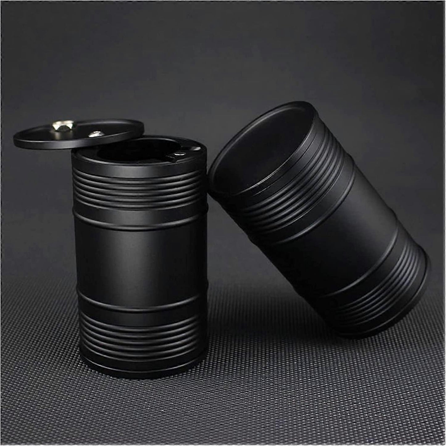 Interior accessories PRECISION WORK Car Ashtray Fit For Car Oil Barrel Metal Ash Tray In Car Ashtrays Cup Holder Fit For Auto Accessories Interior Dec