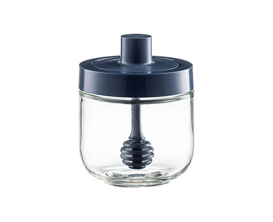 One-piece Design Seasoning Jar Smooth Edge Glass Multi-purpose Spice Bottle Cooking Gadget-Blue