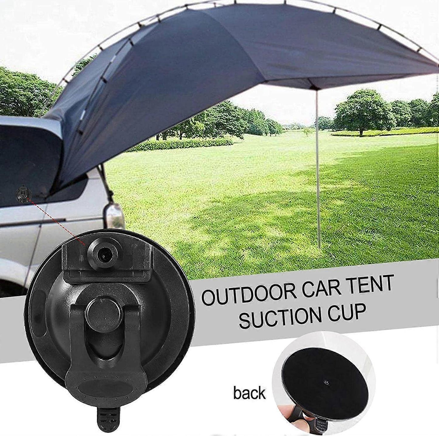 3Pcs Heavy Duty Suction Cups, Car Tie Down Hook, Camping Tarp Accessory with security Hook, Strong Power for Camping, Traveling and Other Outdoor Activi