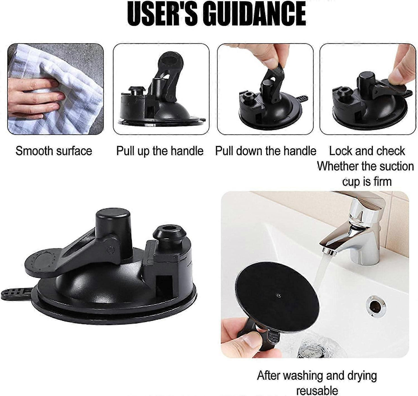 3Pcs Heavy Duty Suction Cups, Car Tie Down Hook, Camping Tarp Accessory with security Hook, Strong Power for Camping, Traveling and Other Outdoor Activi