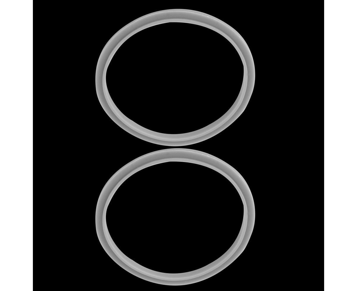New Replacement Gaskets for Juicer, 2 White Rubber Rings, Flexible Home Use