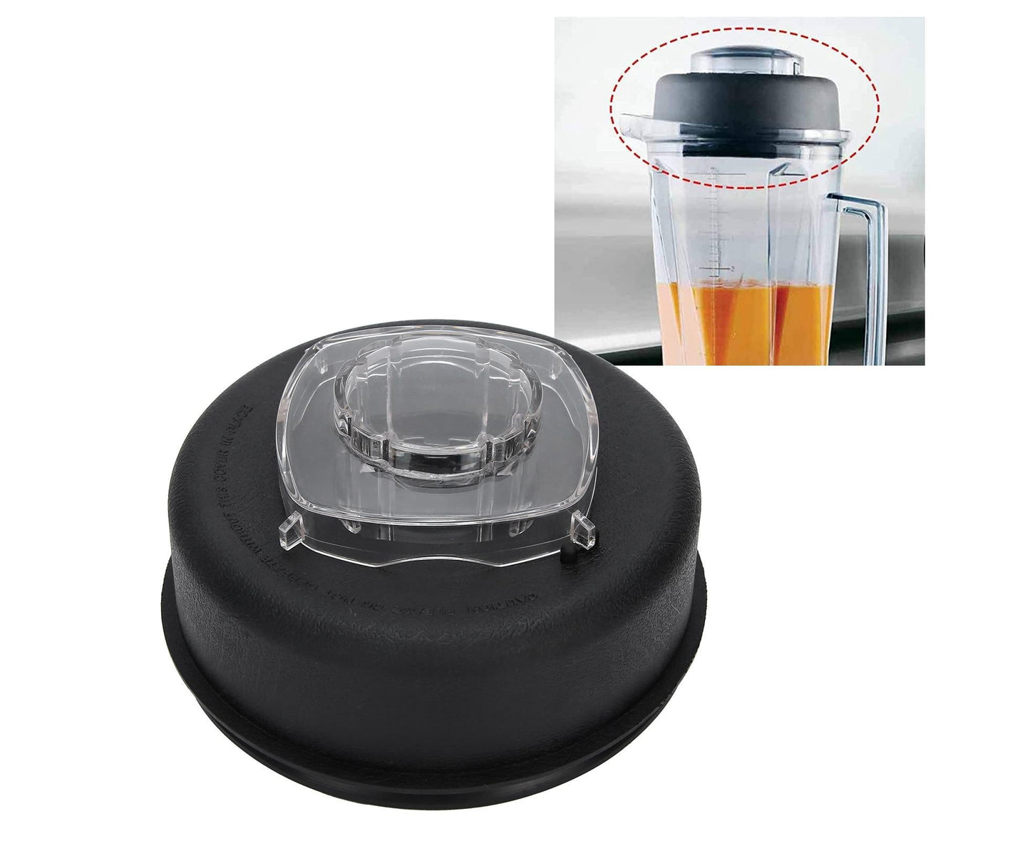 Juicer Blender Upper Lid with Plug Replacement, 64oz Container Accessory