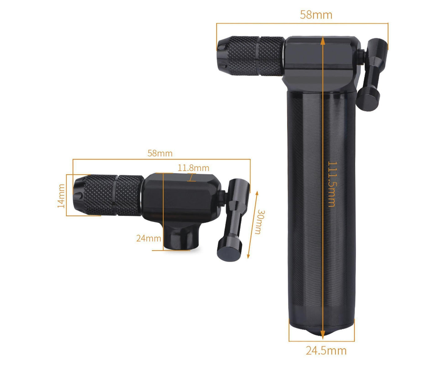 1 Set Mini Pump Nozzle Good Sealing Knob Switch CO2 High Pressure Quick Inflation Rust Resistant Pump Cylinder Nozzle for Bike