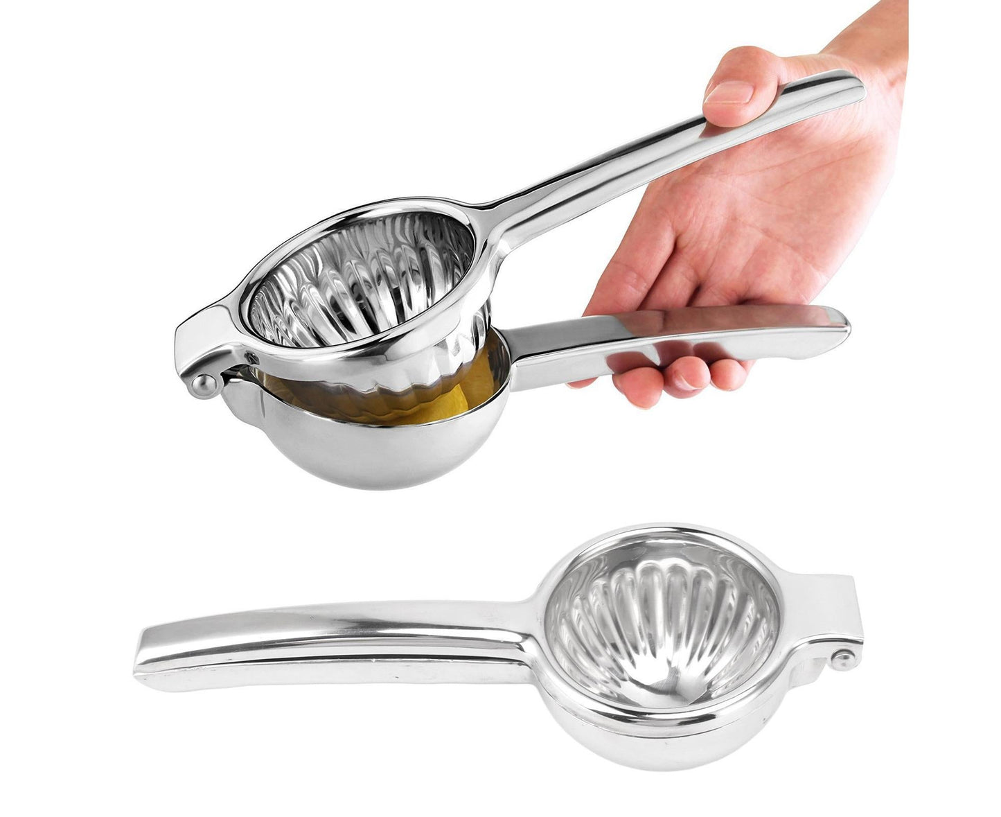 Manual Juicer, Stainless Steel, Small Portable Hand Press Fruit Squeezer for Lemon & Orange
