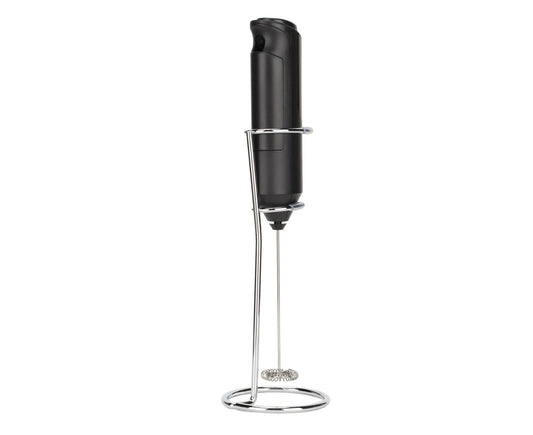 Stainless Steel Handheld Milk Frother, Electric Whisk & Drink Mixer with Bracket for Coffee