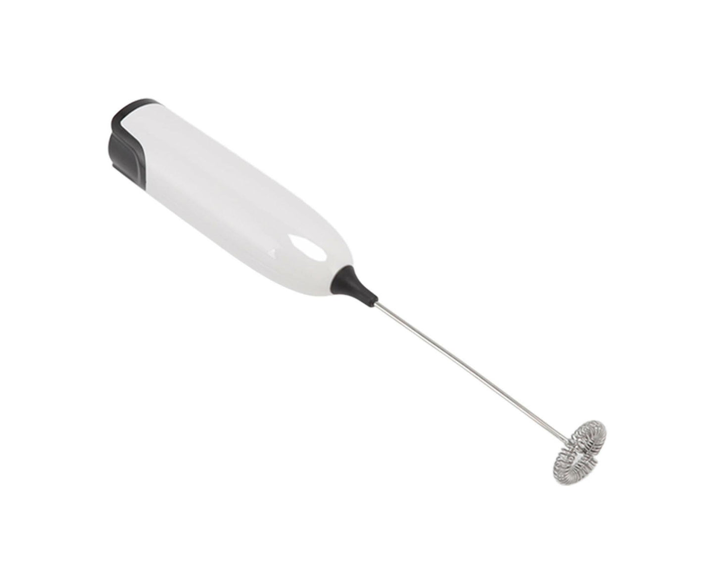 Household Electric Milk Frother, Automatic Handheld Foam Maker, Coffee Stirring Bar, Kitchen Drink Foamer (White/Black)