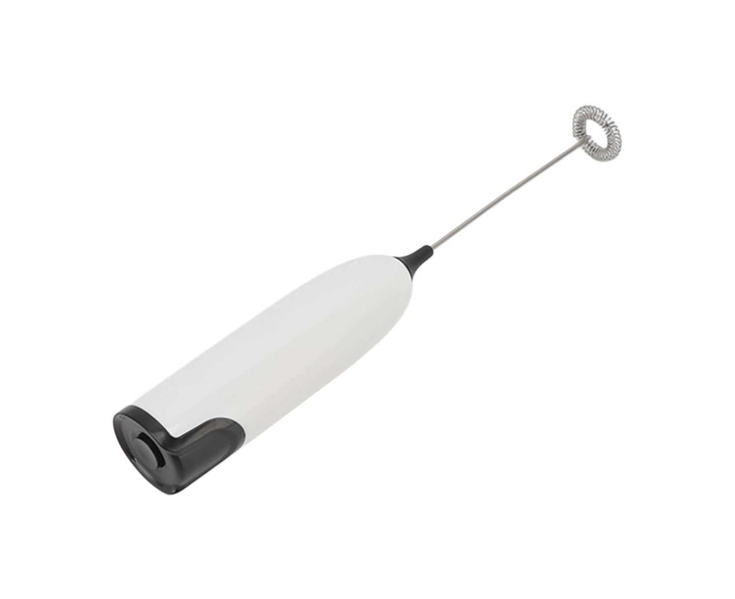 Household Electric Milk Frother, Automatic Handheld Foam Maker, Coffee Stirring Bar, Kitchen Drink Foamer (White/Black)