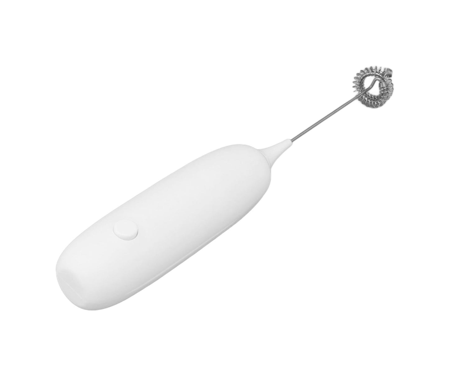 Battery Operated Handheld Milk Frother, Foam Maker, Egg Beater, Household Small Baking Tool for Coffee & Milkshakes, White