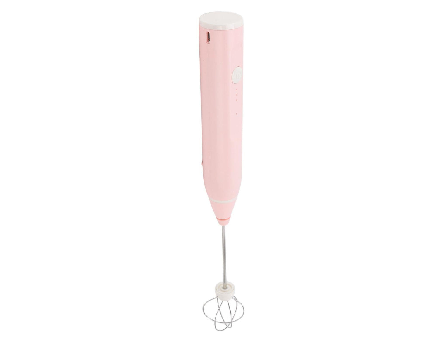 Mini Electric Stirrer, Cordless Multifunctional Eggbeater with 2 Heads for Home Coffee & Drinks, Pink