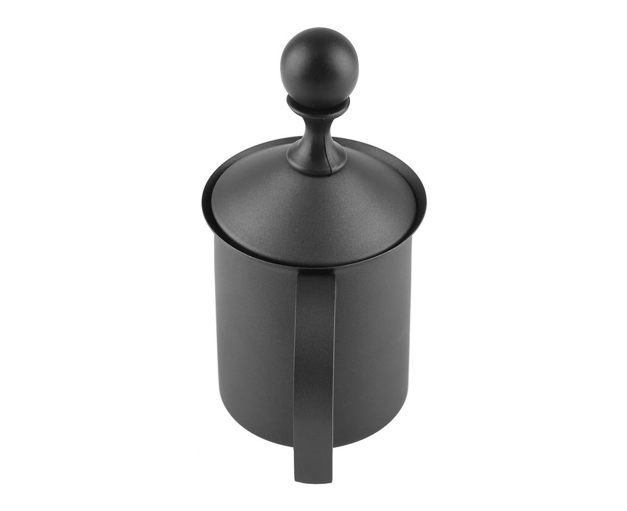 Stainless Steel Manual Double Mesh Milk Frother, Foam Maker for Coffee Decoration (400ml)