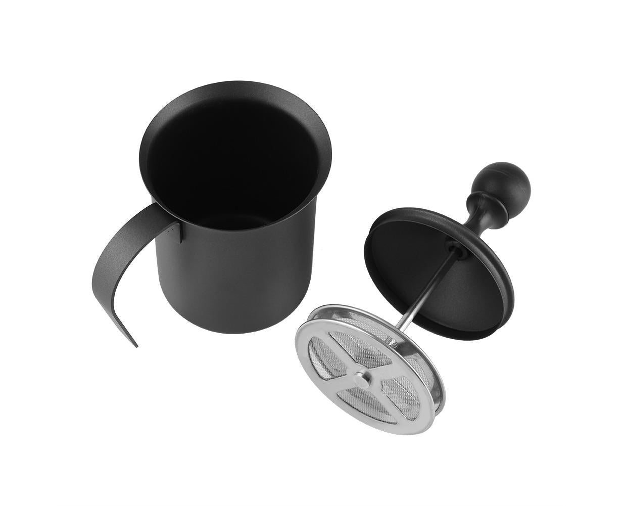 Stainless Steel Manual Double Mesh Milk Frother, Foam Maker for Coffee Decoration (400ml)
