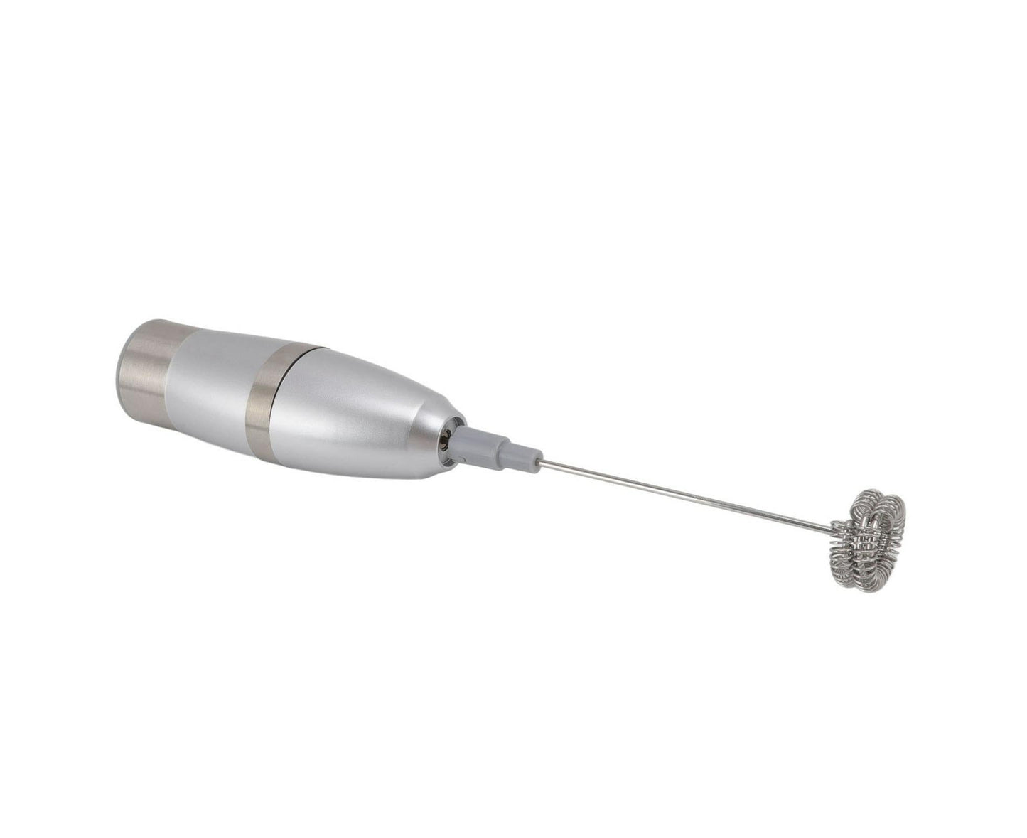 Electric Milk Frother, Handheld Battery Operated Drink Mixer, Portable Eggbeater with Stainless Steel Whisk