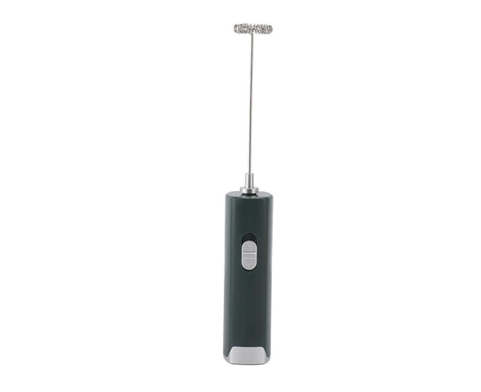 Electric Milk Frother, Multifunctional, Low Noise Mini Hand Wand for Coffee, Lattes, & Hot Chocolate, Dark Green