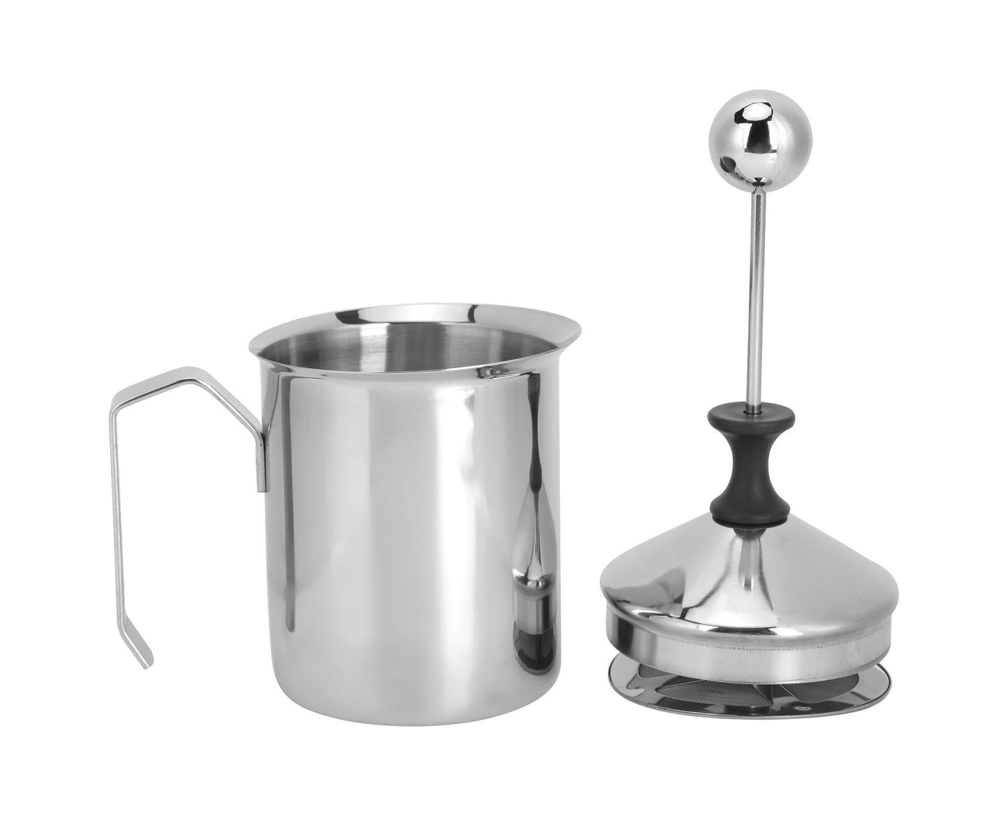400cc Stainless Steel Manual Milk Frother, Foamer, Mixer, Stirrer for Coffee & Latte Art
