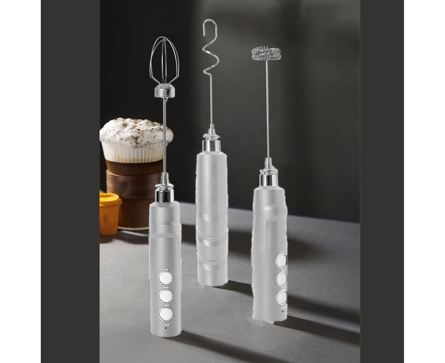 Handheld Milk Frother, Powerful High-Speed USB Rechargeable, Whisk Drink Mixer for Coffee, Matcha & Hot Chocolate