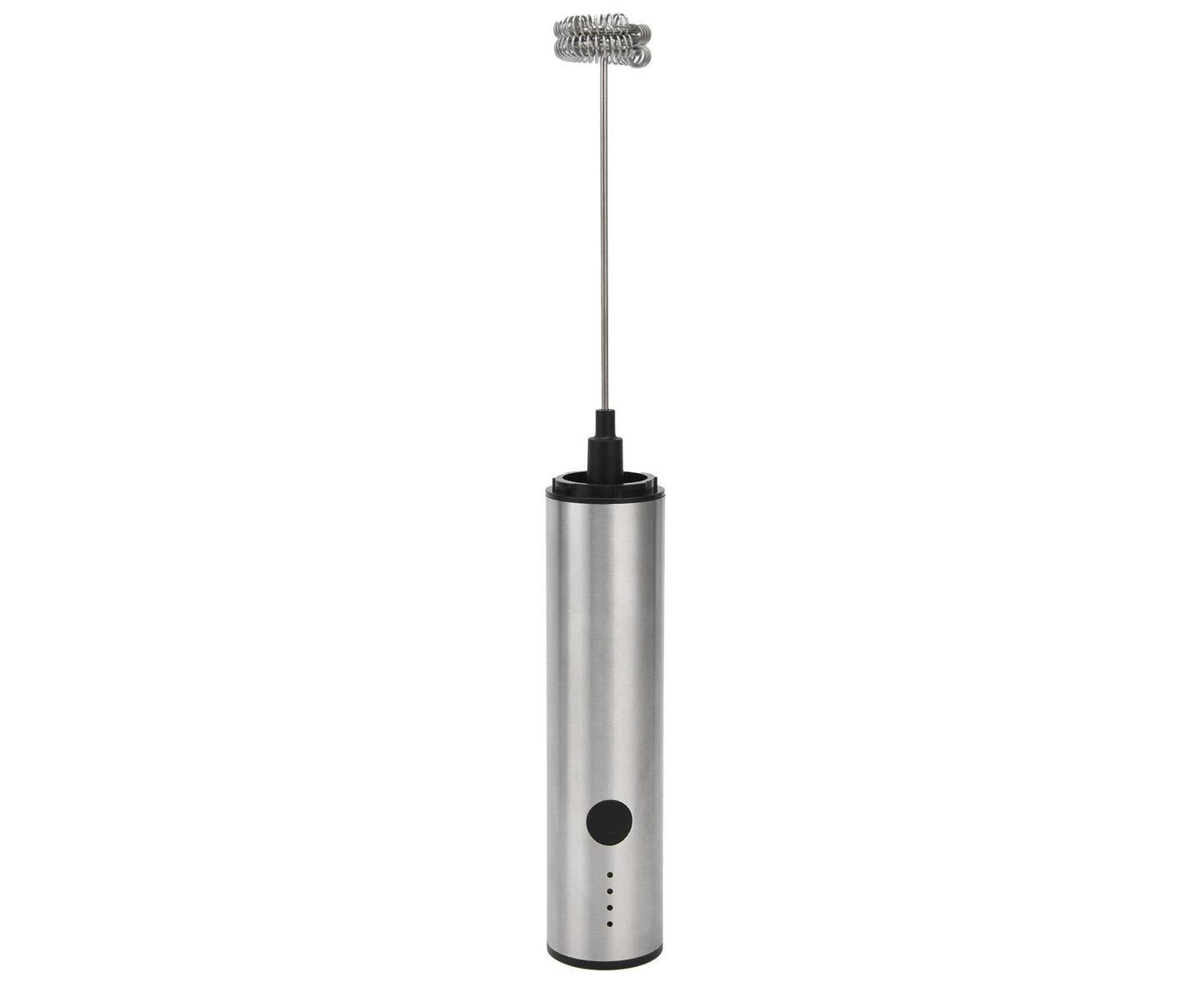 Stainless Steel Electric Milk Frother, Handheld Egg Beater, USB Charging, Mini Mixer