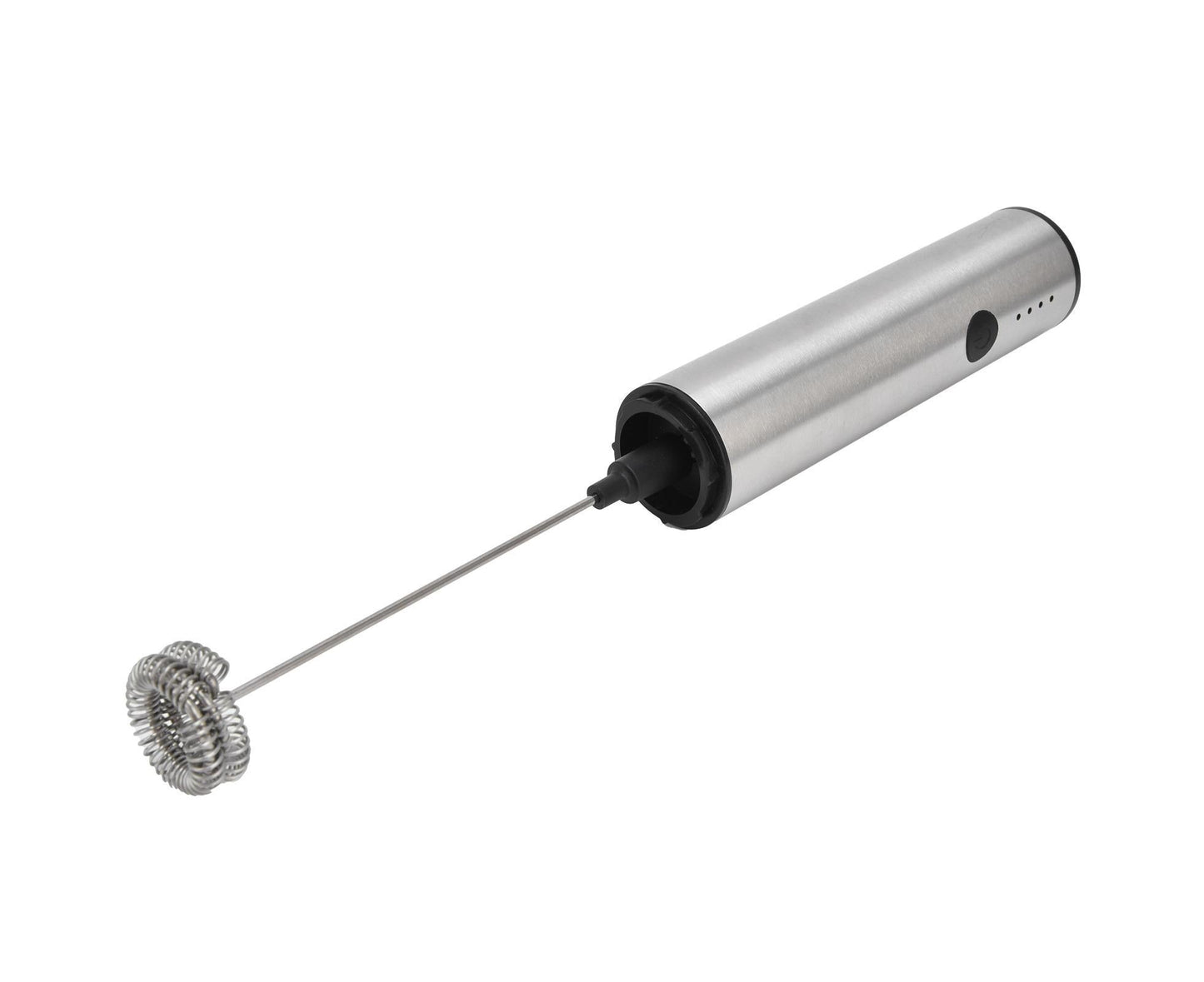 Stainless Steel Electric Milk Frother, Handheld Egg Beater, USB Charging, Mini Mixer