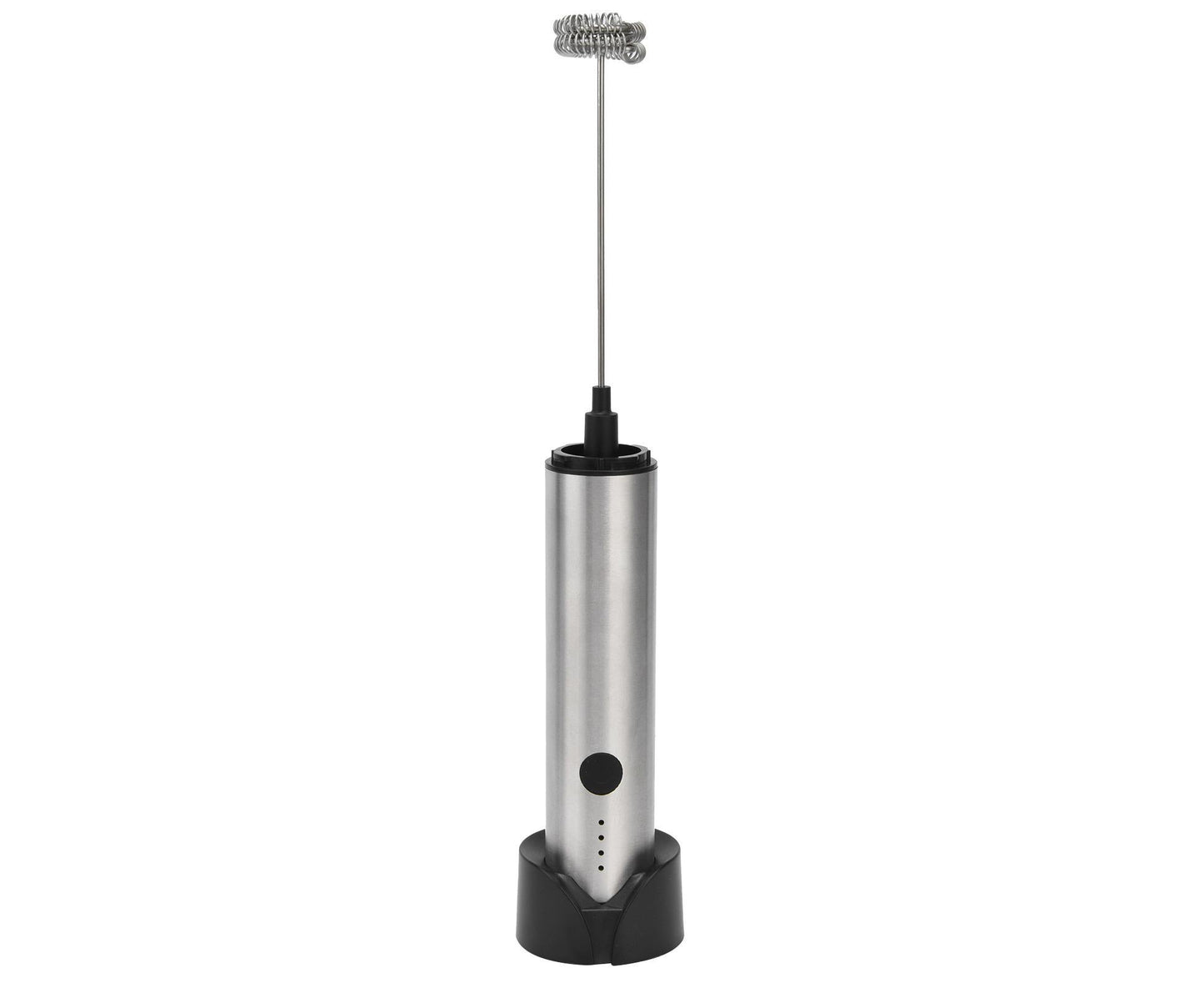 Stainless Steel Electric Milk Frother, Handheld Egg Beater, USB Charging, Mini Mixer
