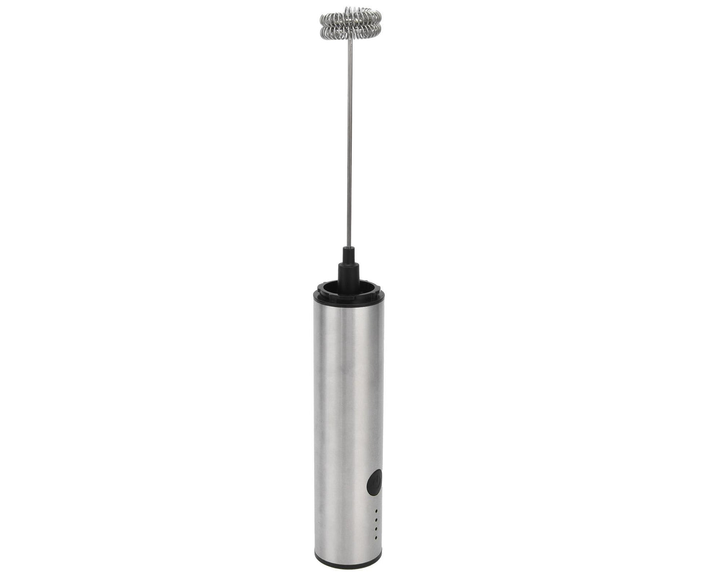 Stainless Steel Electric Milk Frother, Handheld Egg Beater, USB Charging, Mini Mixer
