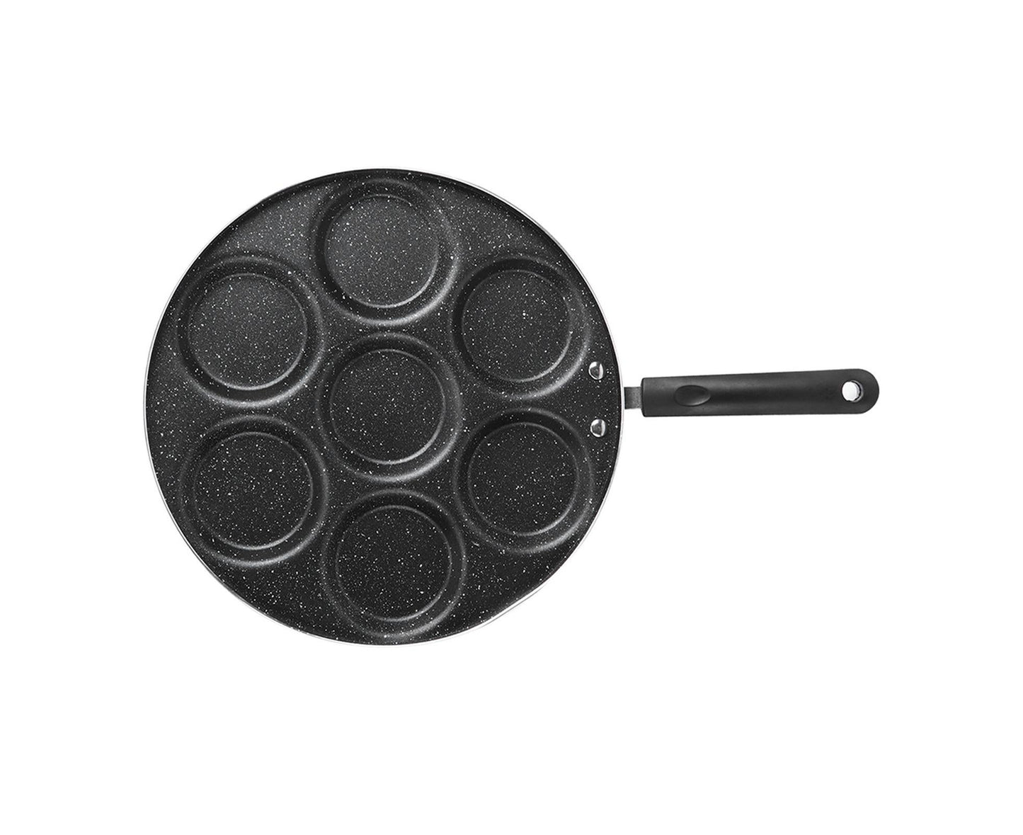 7-Hole Non-Stick Frying Pan, Egg & Burger Mold, Household Cooking Pan