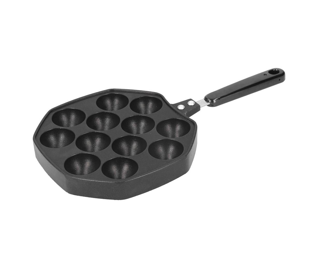 12-Cavity Aluminum Takoyaki Pan, Octopus Balls Egg Puffs Baking Pan, Home Cooking Tool