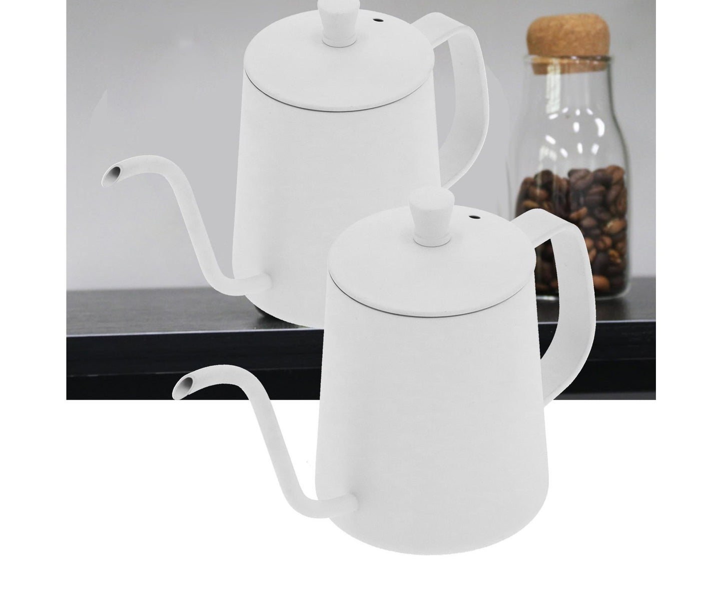 350ml Gooseneck Coffee Kettle, Stainless Steel Long Spout Tea Pot for Home or Office