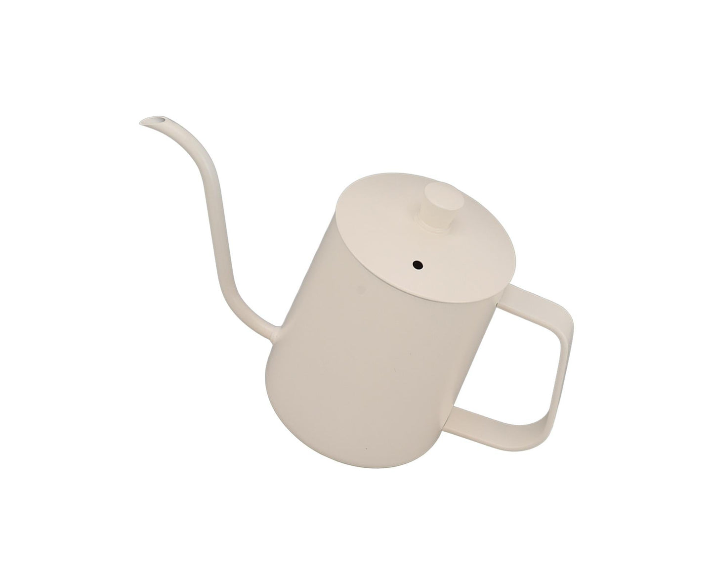 Small Pour Over Coffee Kettle, Stainless Steel, Precisely Controlled Gooseneck Spout, White, 600ml