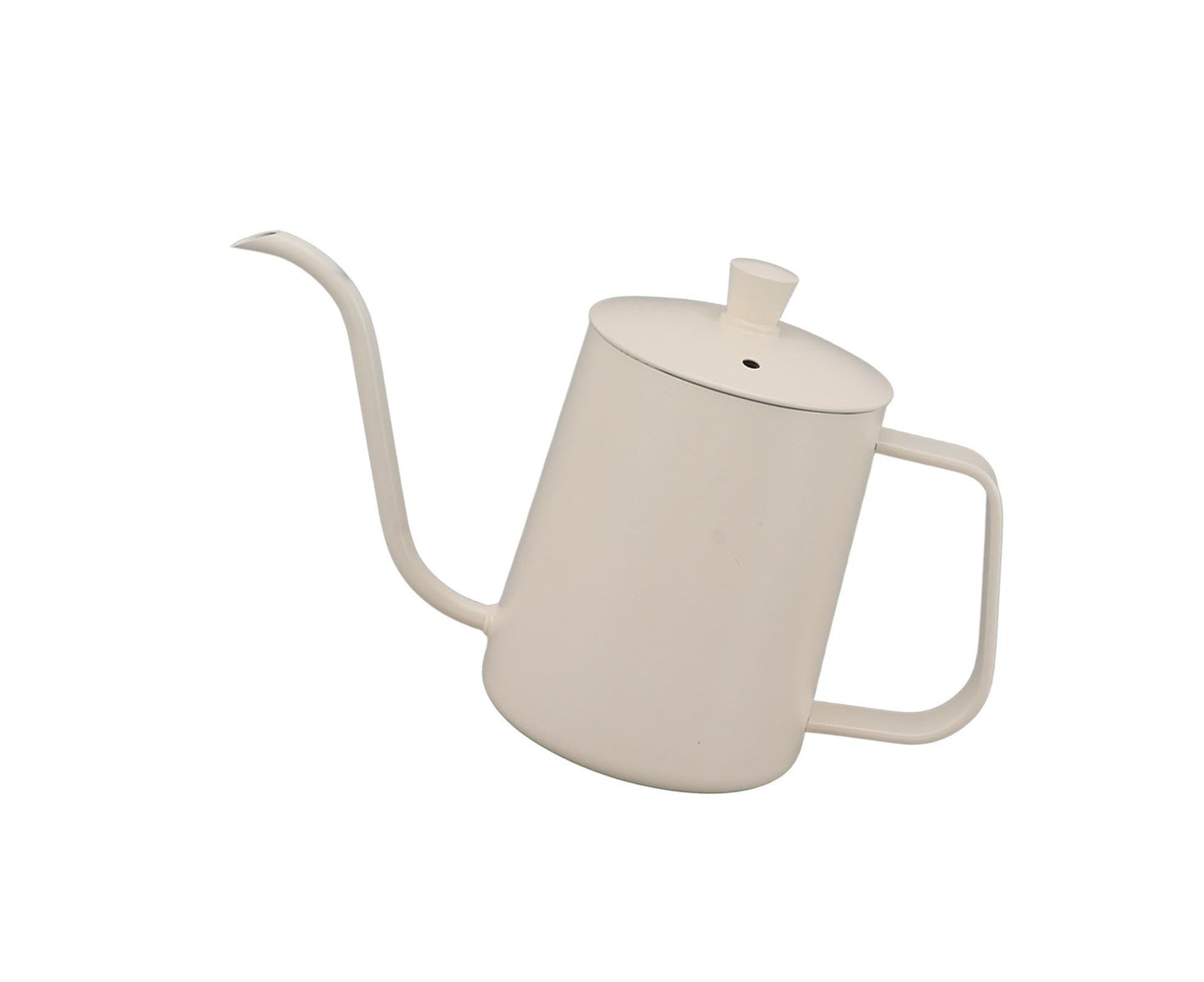 Small Pour Over Coffee Kettle, Stainless Steel, Precisely Controlled Gooseneck Spout, White, 600ml