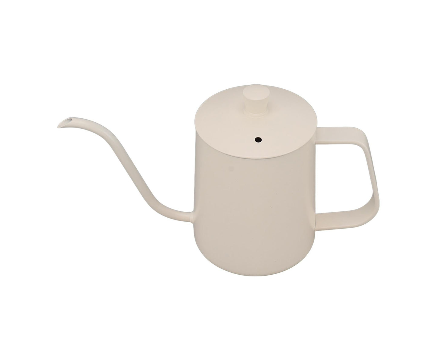 Small Pour Over Coffee Kettle, Stainless Steel, Precisely Controlled Gooseneck Spout, White, 600ml
